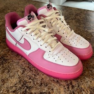 Custom White/Pink Air Force 1 WORN 2 TIMES size 12 (will ship immediately)